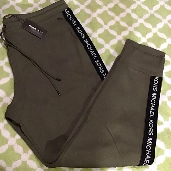 MICHAEL KORS Men's Slim-Fit Logo-Tape Joggers 3XL - Picture 1 of 12